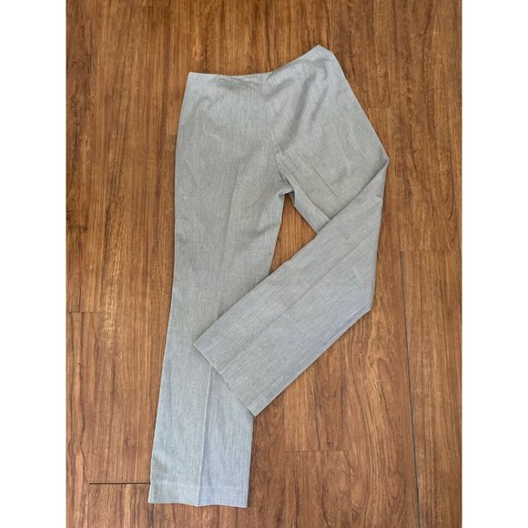 Akris Punto Gray Pinstripe High Rise Wide Leg Pants 8/ 32" X 30" Side Zip Belt - Picture 7 of 16